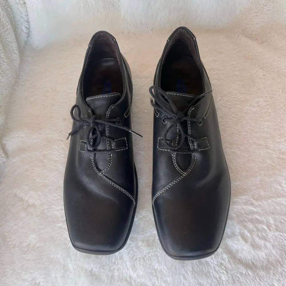 Wolky‎ Black Leather Lace Up Shoes Men’s Size 9 EU 42 Comfort Oxford Casual